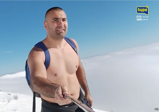 ledeni covek u emisiji - zivot uzivo na Hype tv